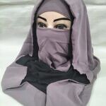 Reversible Niqab Ready To Wear - Dirty Purple