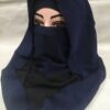 Reversible Niqab Ready To Wear - Navy Blue