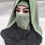 Reversible Niqab Ready To Wear - Pista Green