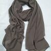 Plain Maxi Chiffon Scarf - Brown