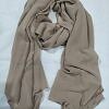 Plain Maxi Chiffon Scarf - Coffee