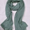 Plain Maxi Chiffon Scarf - Fern Green