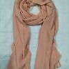 Plain Maxi Chiffon Scarf - Peach